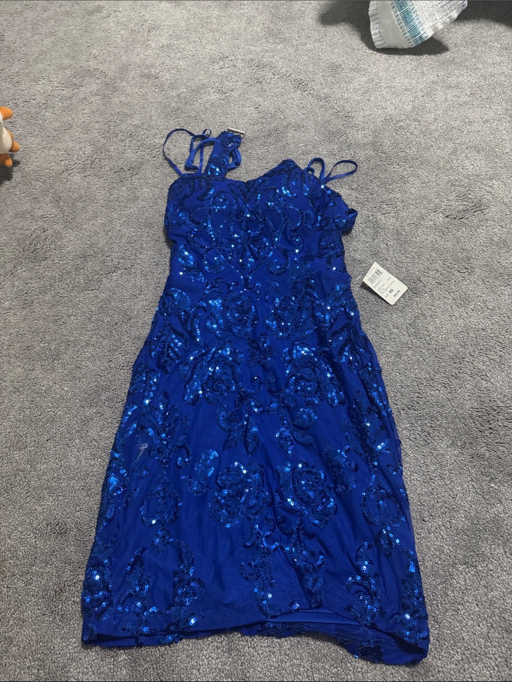 Windsor Royal Blue Sequin Mini Dress (built in bra)